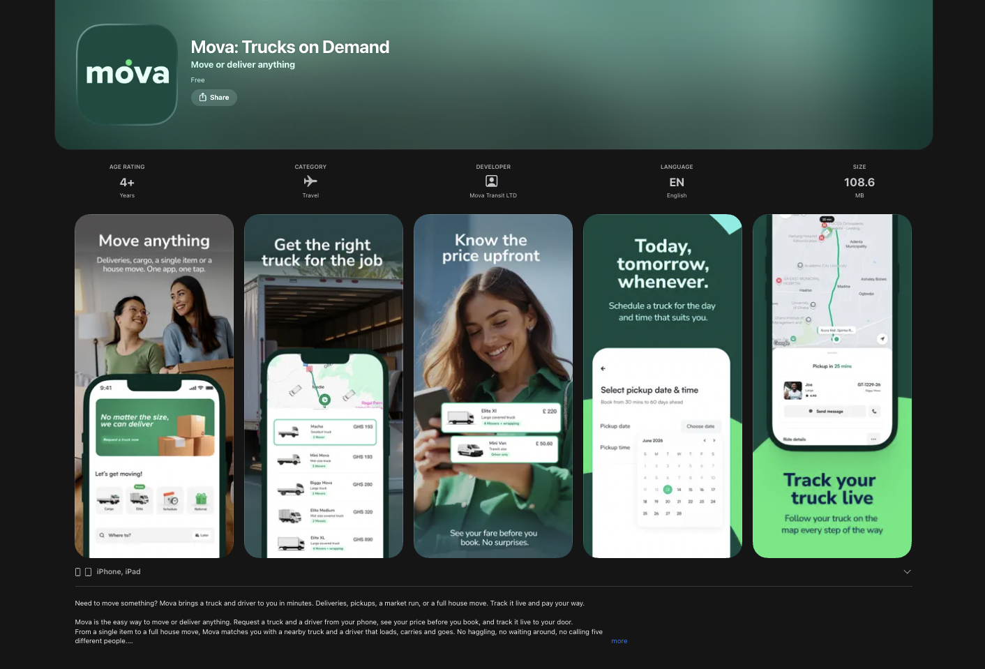 Mova — Ride-hailing for riders and drivers