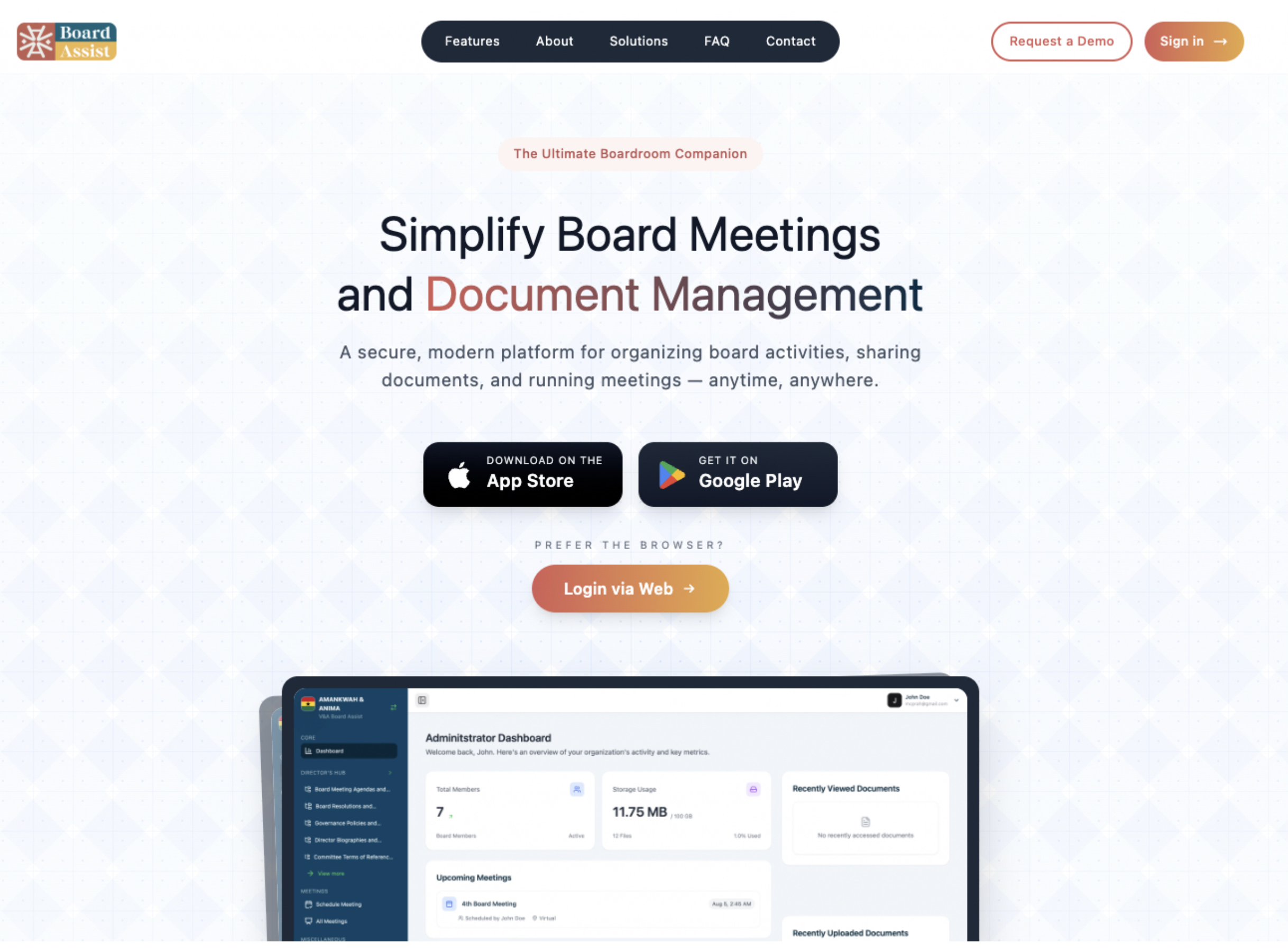 Board Assist — Simplify Board Meetings and Document Management